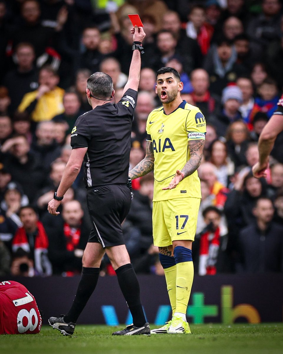 SpursArmyTweets's tweet photo. Cristian Romero…

After his midweek comments (which I can absolutely support) targeted towards the board, all the eyes were going to be on the Argentine today.

He let himself down, but additionally, massively let the team down forcing them to play through 60+ minutes with ten men. It’s not on.

His discipline this season has been AWFUL. Nine yellow cards and two red cards. It will be his third suspension of the season. SEVEN games he would have missed through suspensions by the time he returns from this one.

He’s meant to be the captain and lead by example. He’s doing completely the opposite at the minute. It’s becoming a regular occurrence.