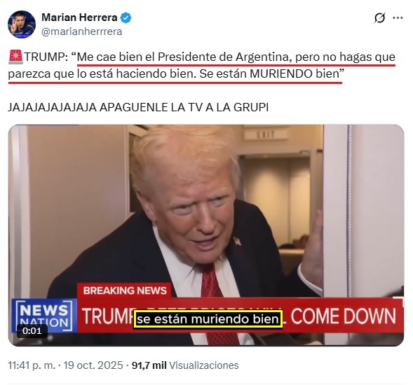 BlogHincha's tweet photo. @fededomin DEJÁ de DECIR #PELOTUDECES #ALCAHUETE y #LameCulos de ESTE #GobiernoDeMierda QUE SI NO FUERA POR el #SALVATAJE de @realDonaldTrump las 5 #ANCLAS SE las HUBIERAN METIDO BIEN en el #CULO #SORETE #MENTIROSO https://t.co/PZpmOFAqn6