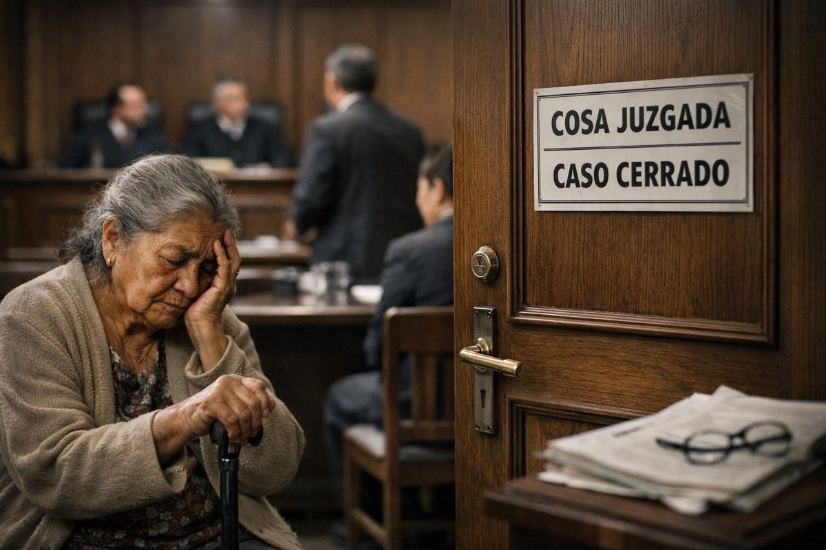 JoseMarioMX's tweet image. ¿De verdad una sentencia “firme” debe cerrar para siempre la puerta de la justicia… aunque haya sido dictada sin ver la desigualdad? Una mujer adulta mayor alegó que falsificaron su firma para vender su propiedad. Pero los tribunales le dijeron: ya se juzgó antes, hay cosa…