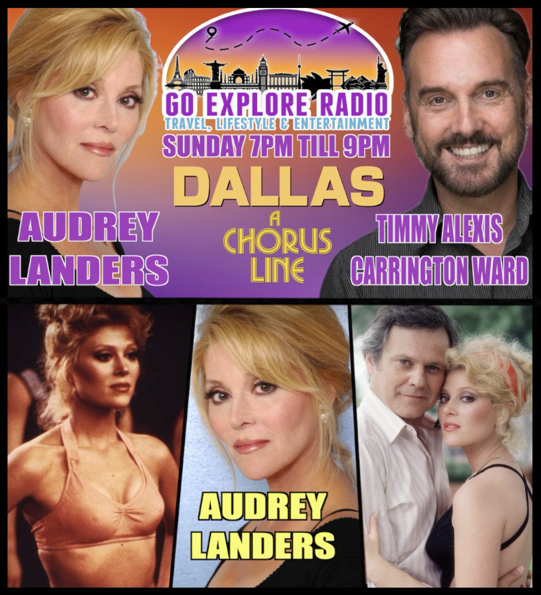 #HERESHEIS #TIMMYALEXISCARRINGTONWARD talking to <a href="/AudreyLanders/">Audrey Landers</a> about her life as an actress on #DALLAS and the film #ACHORUSLINE on #GOEXPLORERADIO! #ISAIDIT ❤️

Full interview on any of the links below! #TELLINME 😘
shows.acast.com/hear-she-is-he…
