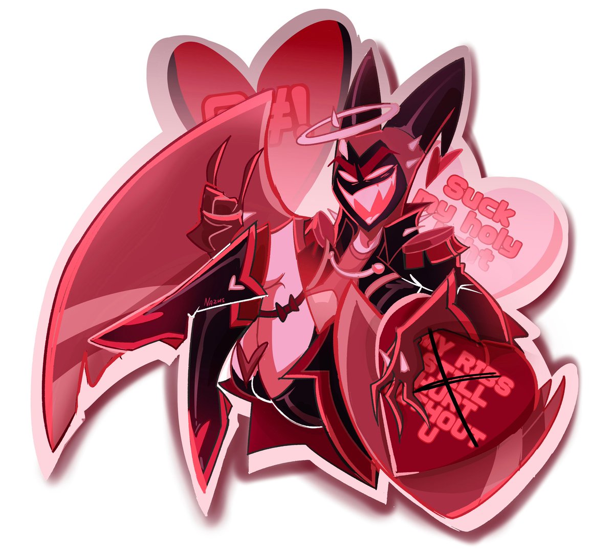 #Hazbinhotel
New merch is coming out soon, and I just did a long-standing idea with "last year's" merch🥲  ( #flowertunes )