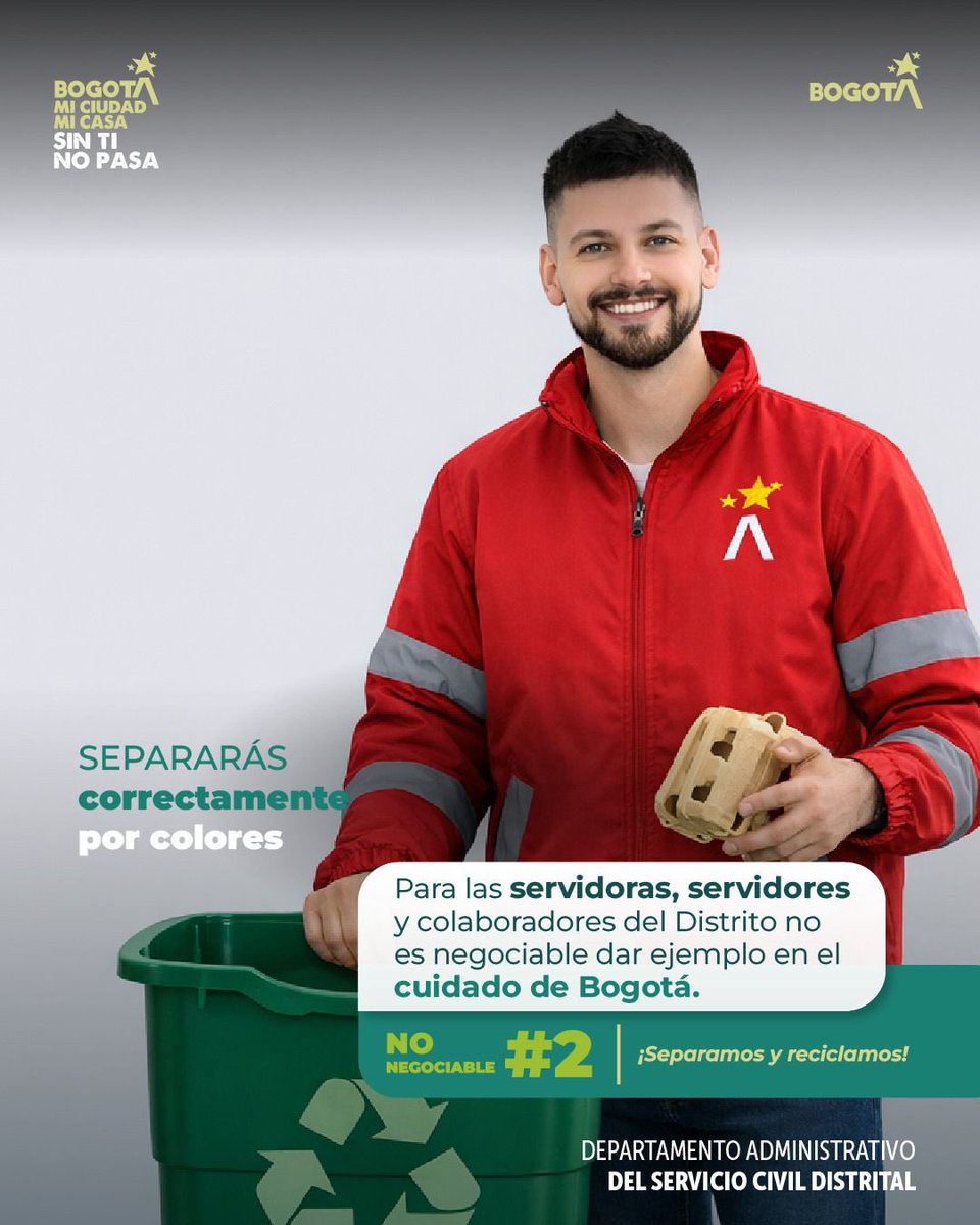 LauraV_Villa's tweet photo. Quienes trabajamos por Bogotá 🟨🟥 también la cuidamos en lo cotidiano, por ejemplo cuando separamos bien los residuos en la oficina y en casa ✅.

La ciudad mejora cuando todas y todos ponemos de nuestra parte. No lo olvides: sin ti no pasa. #10NoNegociables https://t.co/dCmOlgKyh1