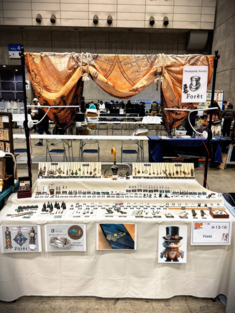 Steampunk_Foret's tweet photo. 【ワンダーフェスティバル2026冬】
出展日：2026年2月8日(日)
時　間：10:00～17:00
会　場：幕張メッセ
ブース：4-13-16

本日のディスプレイ完了

#ワンフェス #ワンフェス2026冬 https://t.co/NOGOGbO4UI