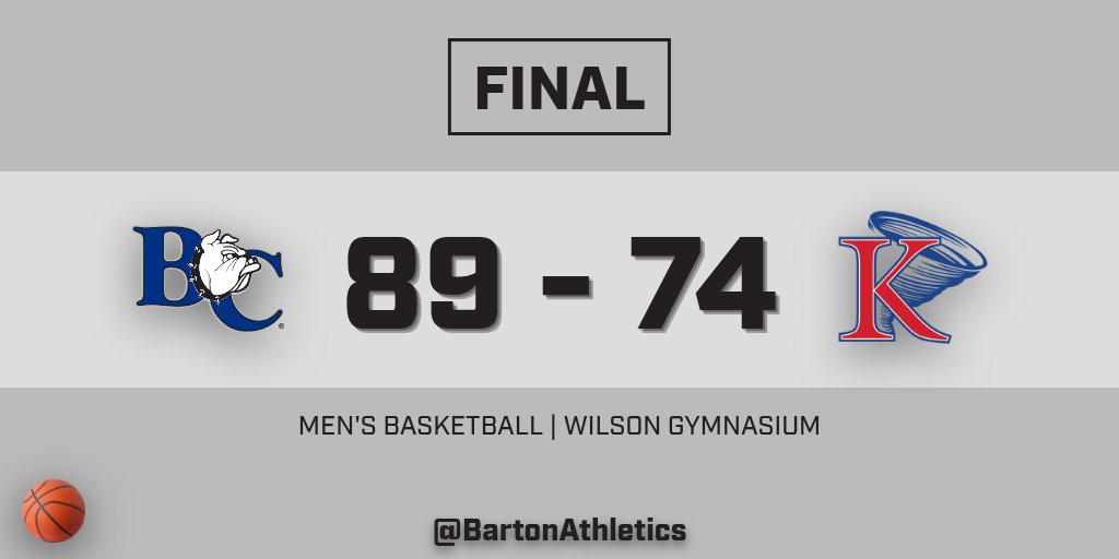 BartonAthletics's tweet photo. Final | Men's Basketball | BULLDOGS WIN! . Barton 89, King 74 . Wilson Gymnasium . Sean Quick-Streeter, Trey Fields (2⃣3⃣ points each) . #BartonBold . #BCBulldogs . @ConfCarolinas . @BartonMBB . 🏀🏀🏀🏀🏀 https://t.co/ENO9B8LDcD