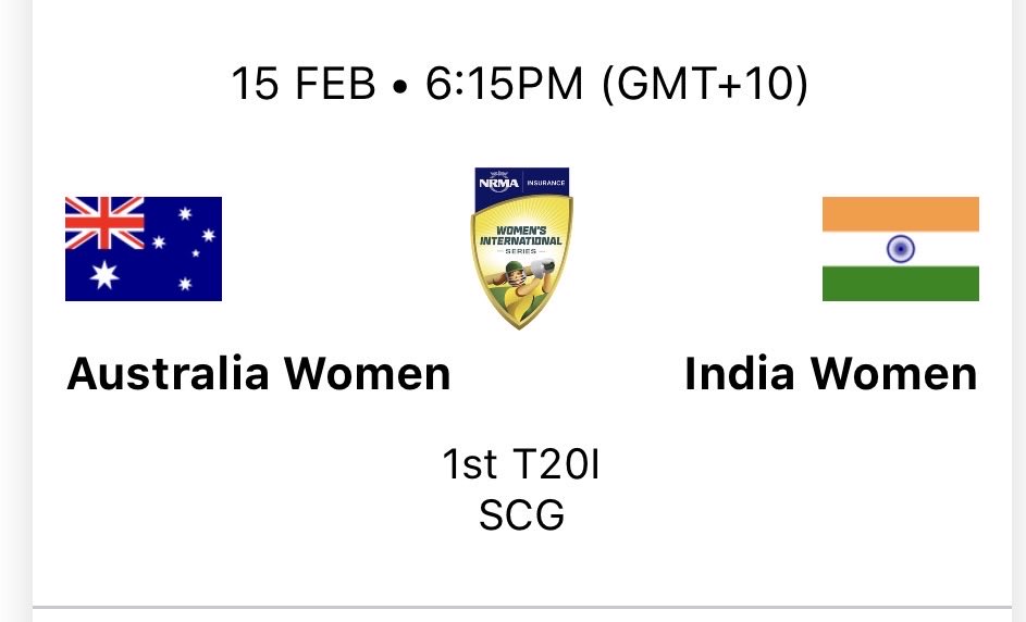 Missing the <a href="/wplt20/">Women's Premier League (WPL)</a> 
but the 
<a href="/AusWomenCricket/">Australian Women's Cricket Team 🏏</a> series v India is about to start &amp; it’s going to be a belter.