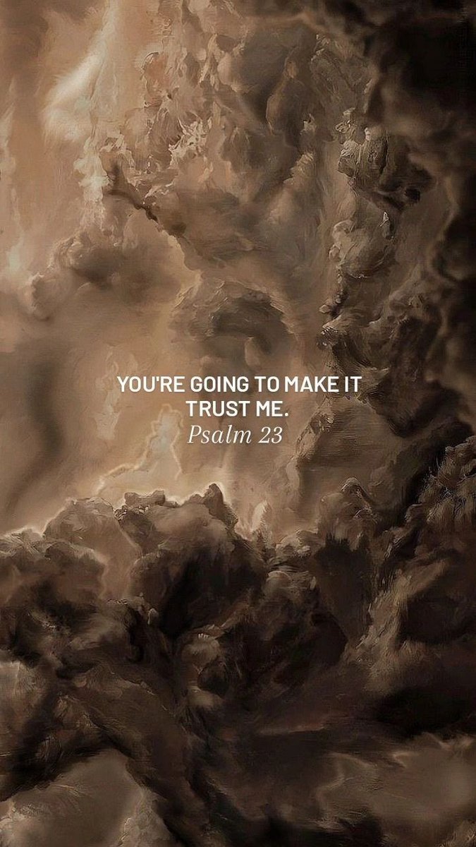 Trust God.