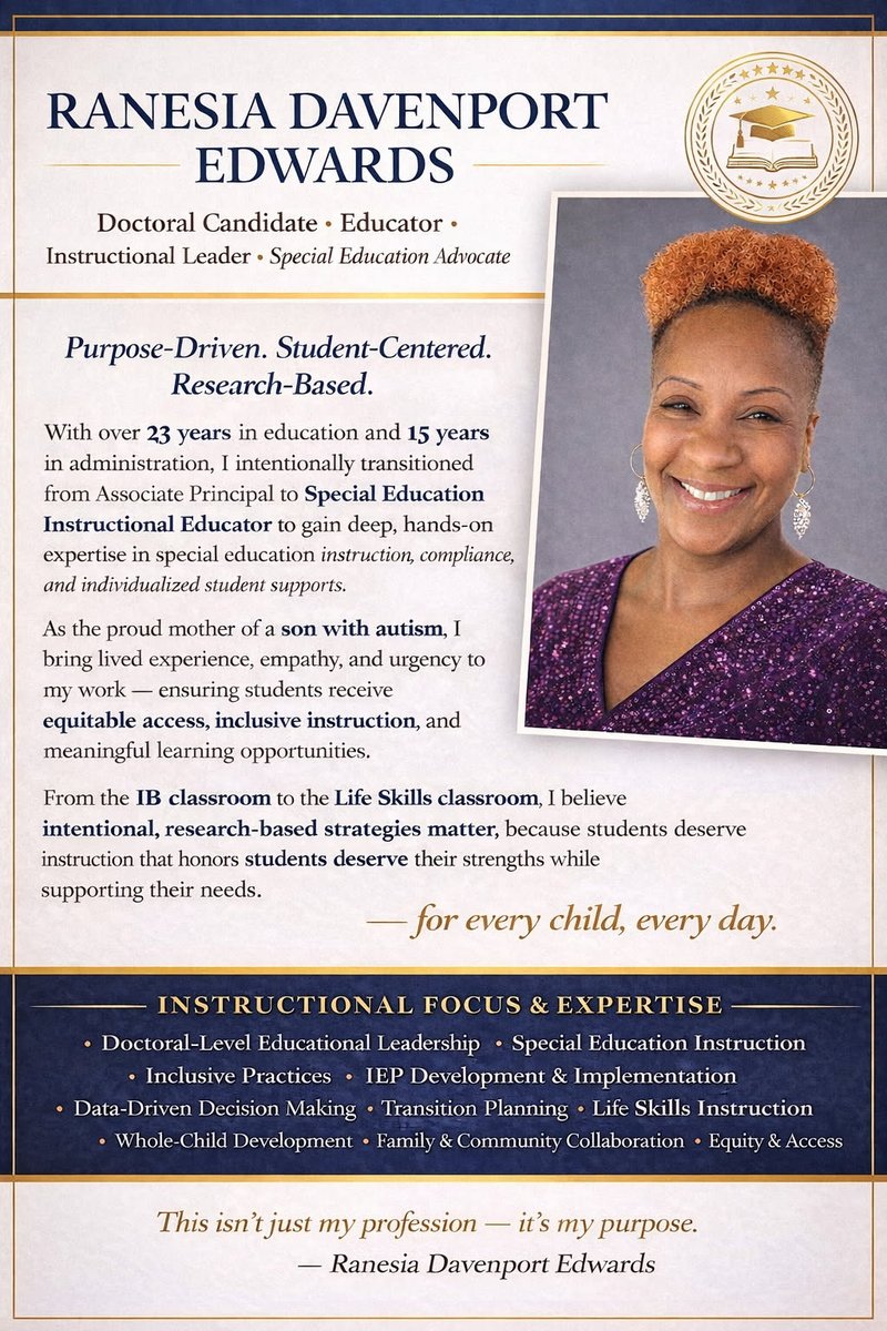 Ranesia Davenport Edwards, M.Ed. |Doctoral Student tweet media
