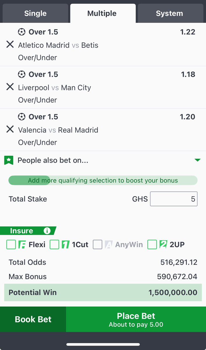 If you can dream it, you can achieve it…₵5 to win ₵15 billion. 500K odds for tomorrow 
 
Breakthrough Money🎉🎉🎉

Drop 81 likes if you're ready

Sporty Code posted here - t.me/BontySGreenYar…