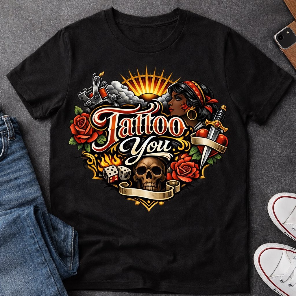_shekudeen's tweet photo. Turn heads and make a statement with our tattoo you T-shirt! Elevate your style and love like never before. Available now at https://t.co/rvu42s3Cef 
Are you ready to wear your ambition?

#fashionforward #streetstyle #shekudeen #tshirtdesign #styleupgrade #hustlevibes https://t.co/Dd6XFwzURT