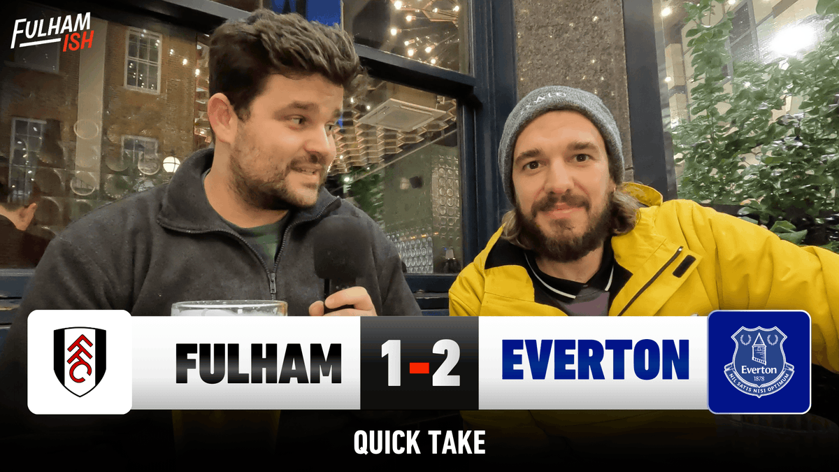 QUICK TAKE: Fulham 1-2 Everton 

<a href="/DanSCooke97/">Dan</a> + <a href="/DrewHeatley/">Drew</a> break down Fulham's disappointing defeat.

🎥 Watch: youtu.be/NyvYCpOU1hw