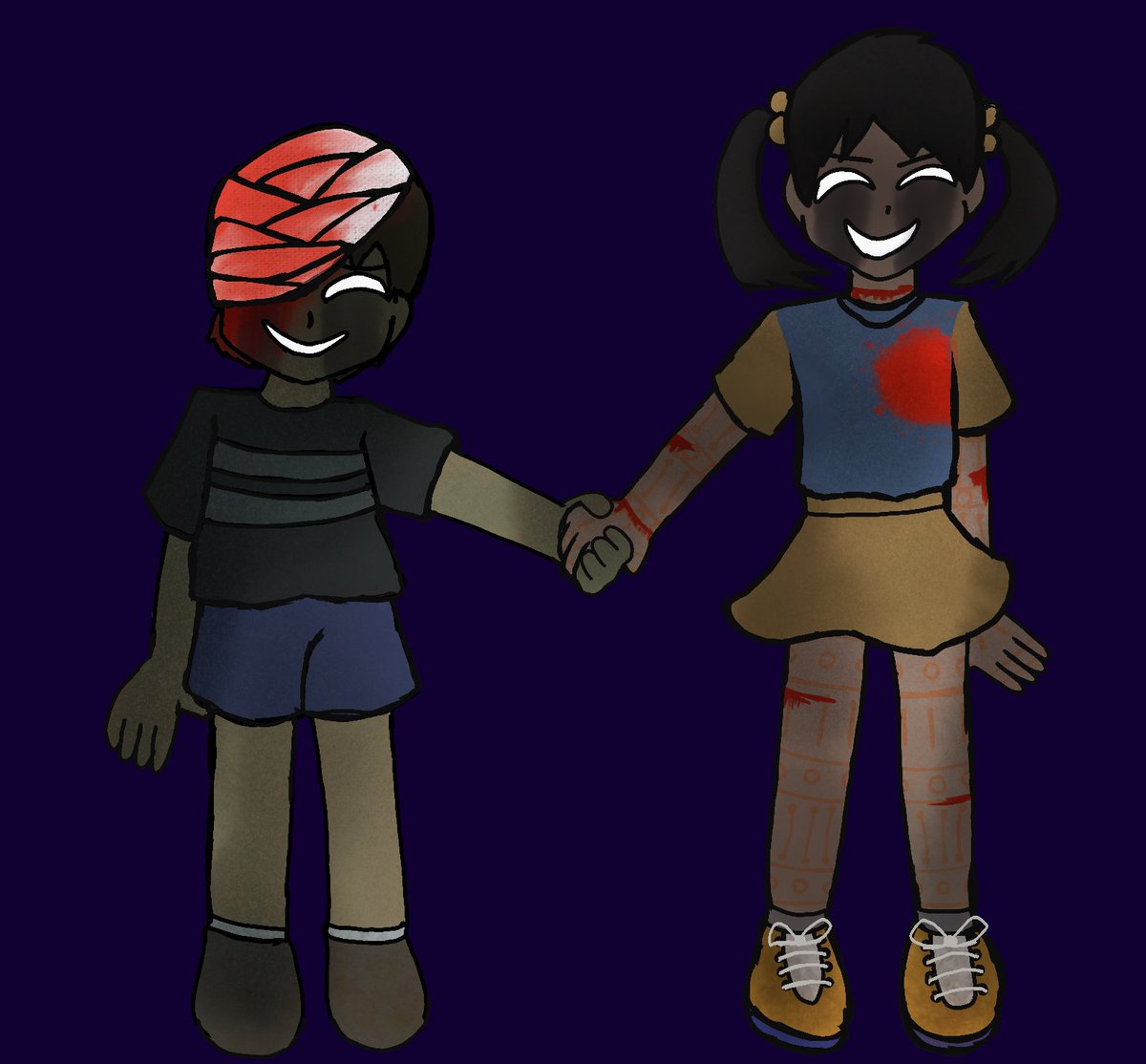 Tw/// very mild blood 

It's Me..

#goldenduo  #goldentears #fnaffanart #FNAF #cassidyfnaf #evanafton #cryingchild #cassevan

Behold! My updated Golden Duo designs

(Repost cause I think the sensitive warning killed traction)