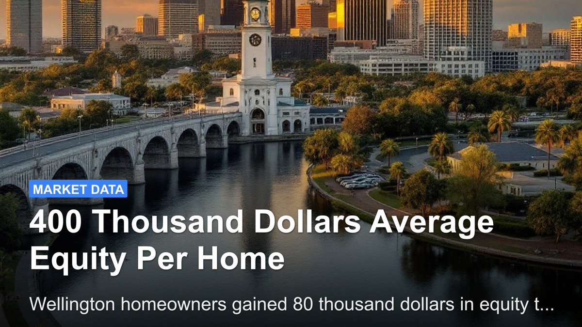 darekhomel's tweet photo. . The smart money is using HELOCs to leverage ...

Wellington homeowners are sitting on life-changing equity 💰 With home values soaring and winter inventory shortages nationwide, your property's hidden wealth could fund your next investment, renovation, or financial goal https://t.co/LBCN4OlQZM