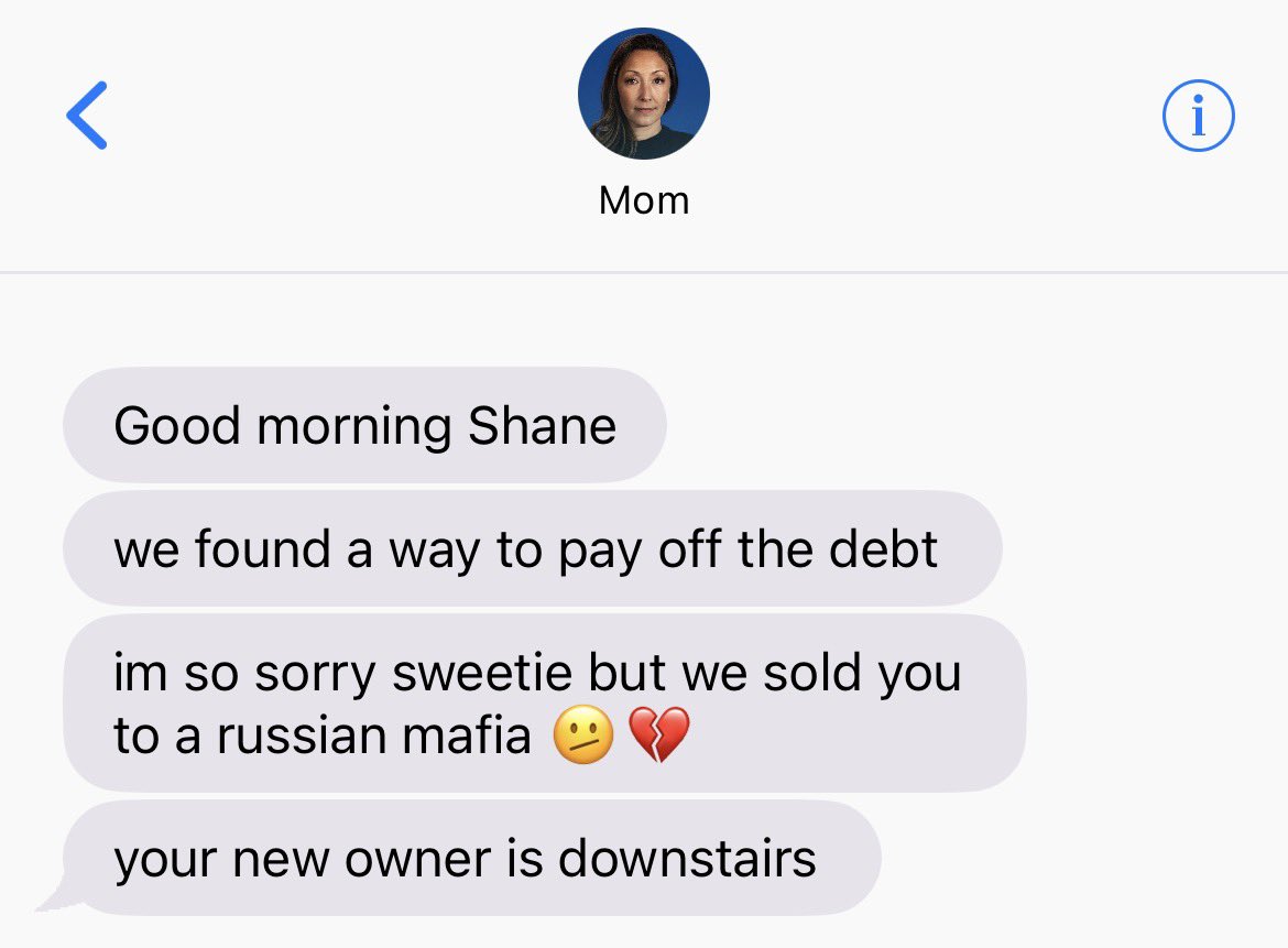 svetrosiee's tweet photo. a mini #hollanov social media au

where shane wakes up one day and finds out he's been sold to russian mafia gang leader ilya https://t.co/5w9Vuc5jEk