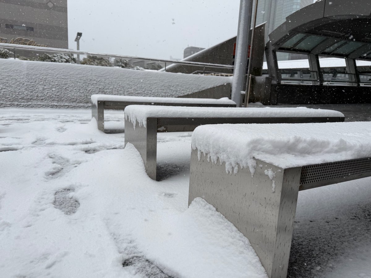 Phat_stuff's tweet image. 幕張到着！　なかなかの雪っぷり！