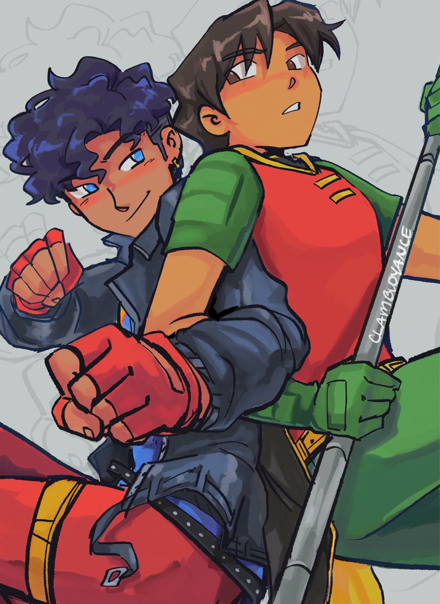 clambuoyance's tweet image. Superboy and Robin #timkon