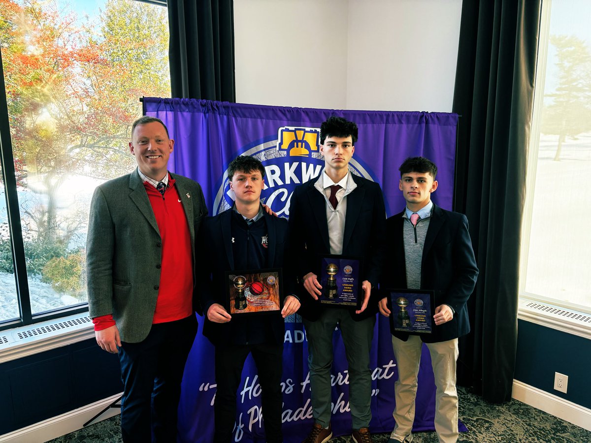 This past week, The Markward Basketball Club held a luncheon to honor Scholar-Athletes and Unsung heroes on each team.  <a href="/HGPBasketball/">HGP Basketball</a> seniors were honored for both awards.  Adam McDonald was named as a Scholar Athlete and Chris Albright and Liam Duffy for Unsung Hero Award.