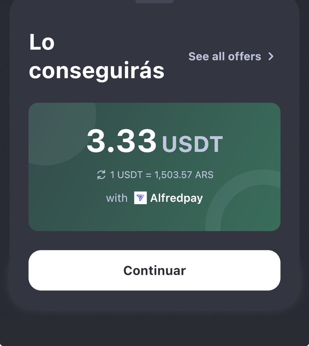 AriEiberman's tweet photo. I just tested @minipay to buy USDT and… I’m honestly shocked by what happened.

I wasn’t expecting either the FX rate or the speed.

On the ARS/USDT quote:
• First quote: ~1,503 ARS/USDT
• CEX average at the time: ~1,509 → decent
• At confirmation: ~1,498 ARS/USDT

My first thought:  
“Alright, this is going to take ages. It’s Saturday, almost 8 pm.”