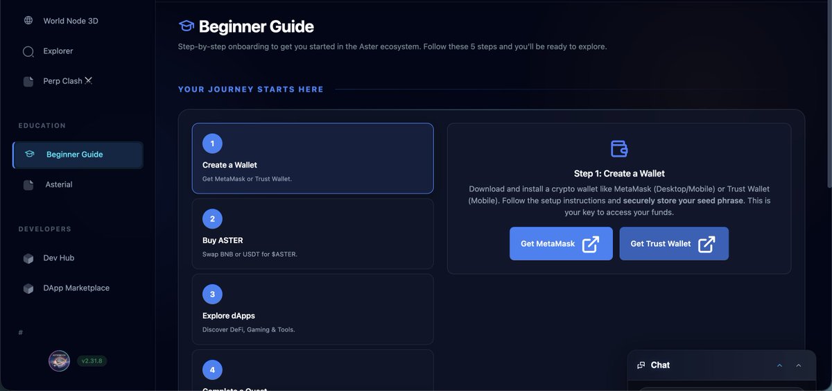 New to the Aster ecosystem? We’ve got you covered! 🚀

Our brand new Beginner Guide is now live!

Follow our simple 5-step onboarding process to set up your wallet, get $ASTER, and start exploring dApps.

Your journey starts here: asterbook.com

#Aster #Crypto #Web3