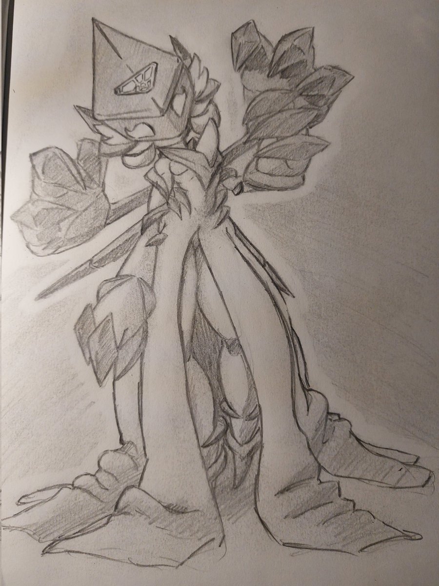Was #drawing #Gardevoir when I noticed I drew the hands like #Necrozma. So here's a fusion of them. #art #paperart #pokemonfanart #Pokemon #pokemonfusion
