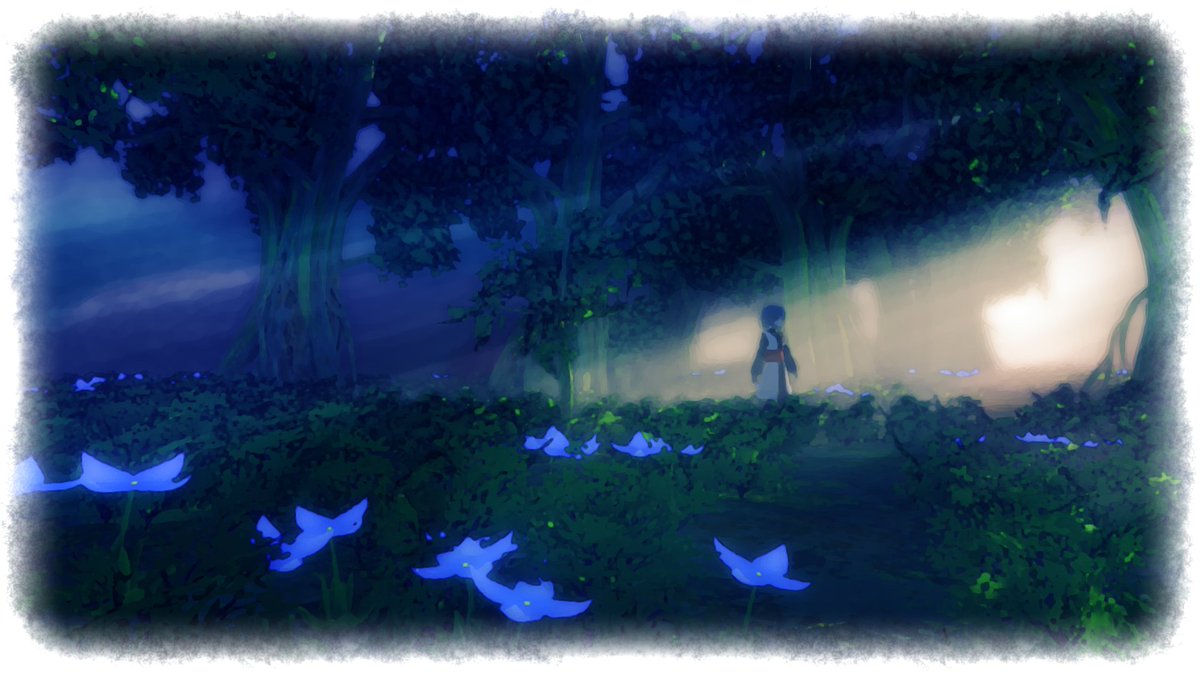 oc 灯火フレア MMDで絵画調