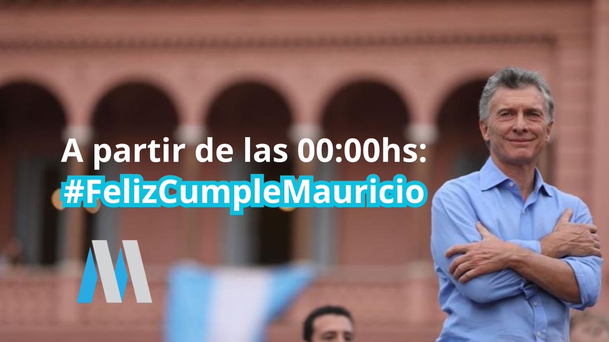 🐱 SE VIENE EL CUMPLE DEL GATO

Desde Proyecto Macri queremos invitarlos a twittear con el hashtag #FelizCumpleMauricio desde las 00:00hs de mañana domingo.

A bancar en su día a nuestro Presidente🇦🇷💛
