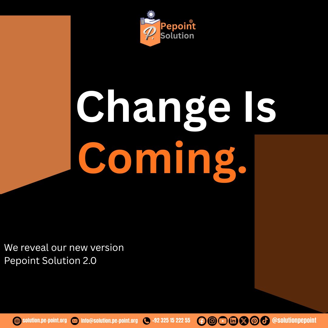 sloutionpepoint's tweet photo. Change is coming.
Pepoint Solution 2.0 🚀
A new era of digital innovation begins.

#PepointSolution
#NewVersion
#ChangeIsComing
#DigitalInnovation
#ITServices
#DigitalMarketing https://t.co/eZV8NLCa8A