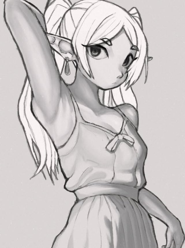 shojked's tweet photo. Frieren sketch 

#frierenbeyondjourneyend 
#frierenfanart #frieren https://t.co/KJF7lSERoN