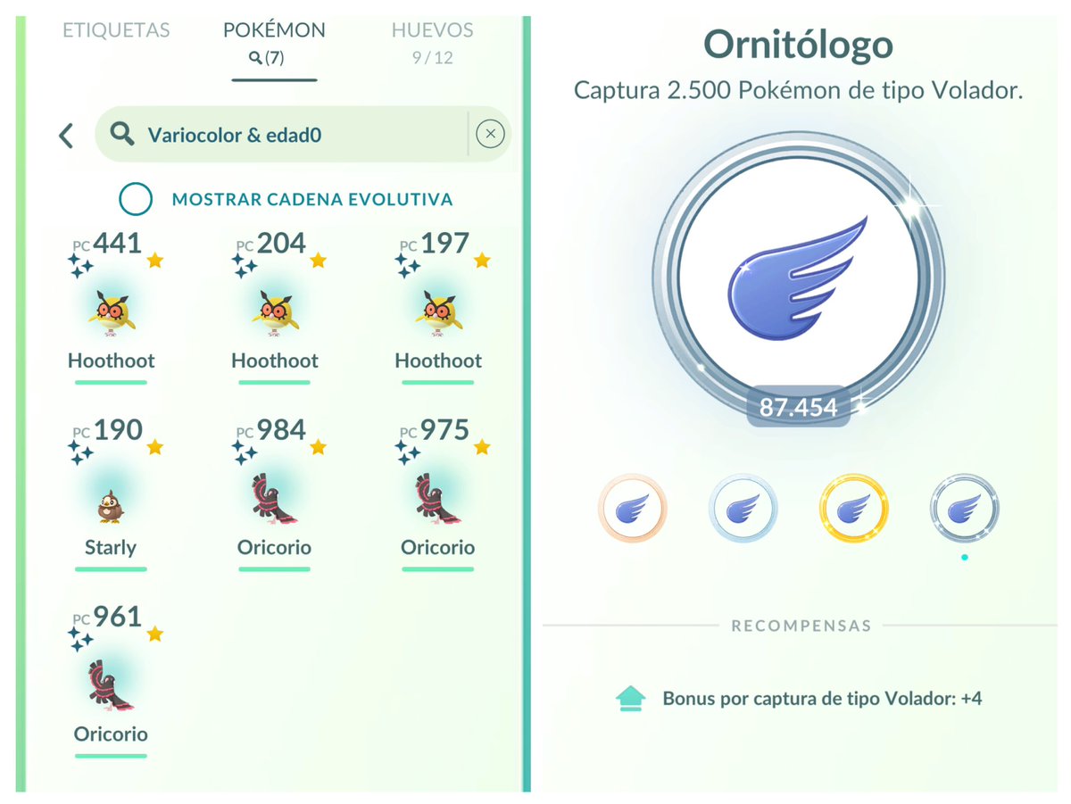 neco159100's tweet photo. Hoy día de voladores! 7 shinys!! 
Una pena que los Oricorio solo fueran los de tú región… podrían haber puesto una página con uno de cada!
Como os ha ido? 
#GOsnapshot #Pokemon #PokemonGo
#PokemonGOApp #ARofTheDay
#GOsnapshotCelebration https://t.co/fOi2zbZvld