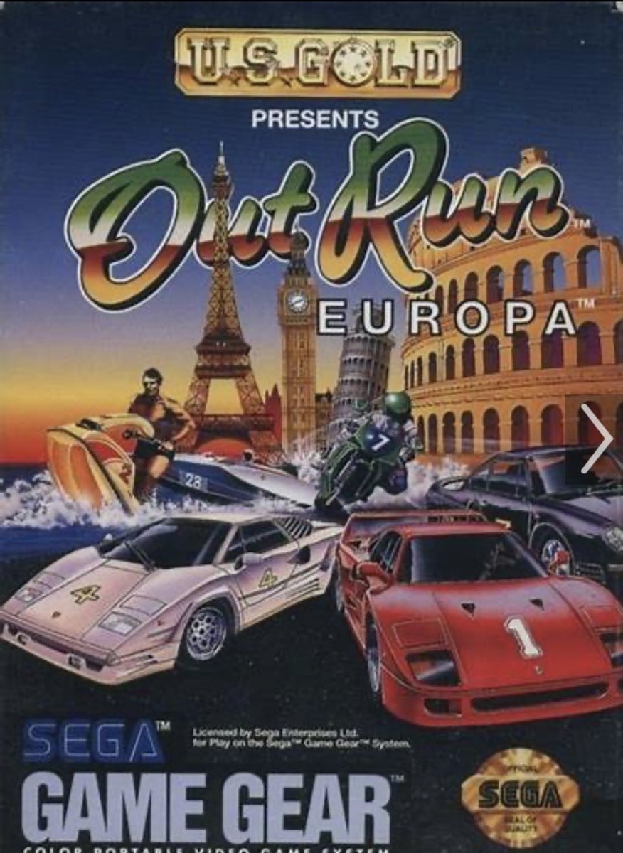 Sega Saturday-Outrun Europa (1991)…….Sega Game Gear