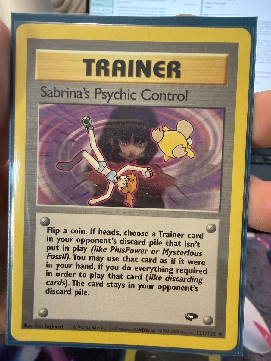 Man I appreciate when Pokmon cards had classic art style with ties to the  anime (episode where Sabrina mind controls everyone)