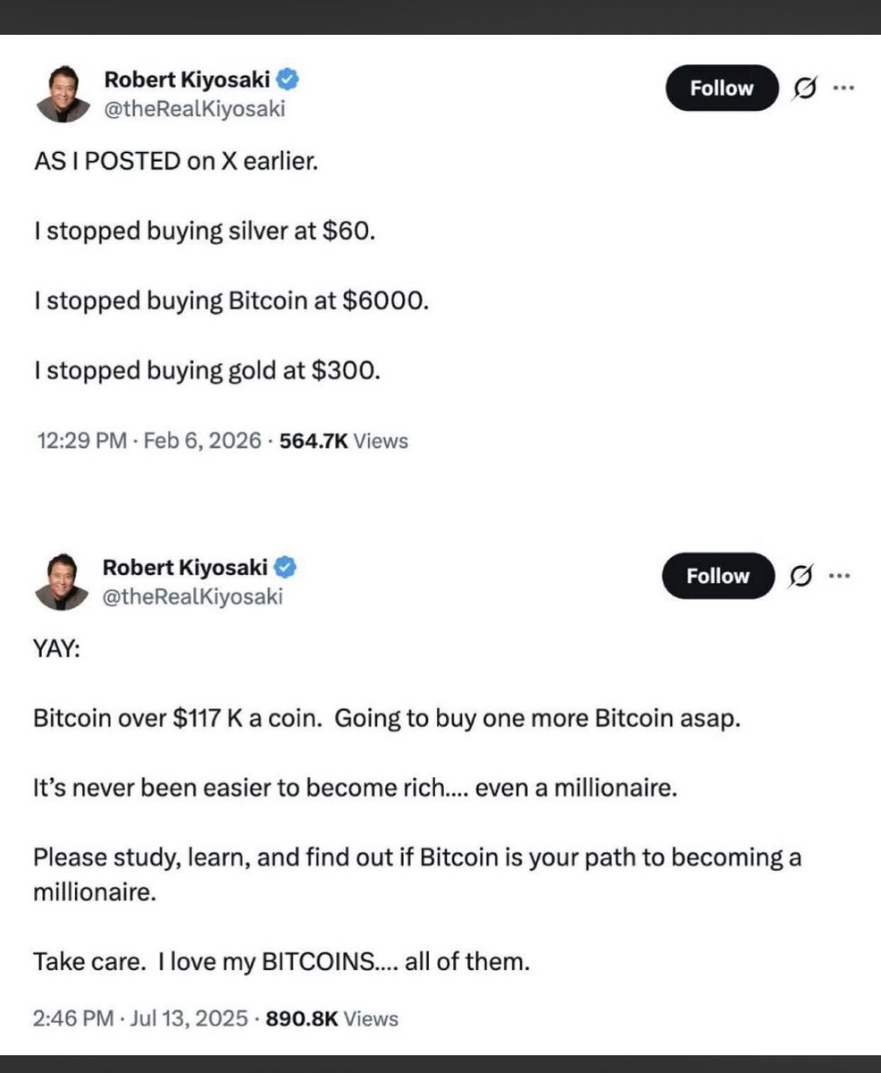 CryptoKong15's tweet photo. @theRealKiyosaki Here's a proof that you have not stopped buying bitcoin at $6k https://t.co/W0st9Kpd7U