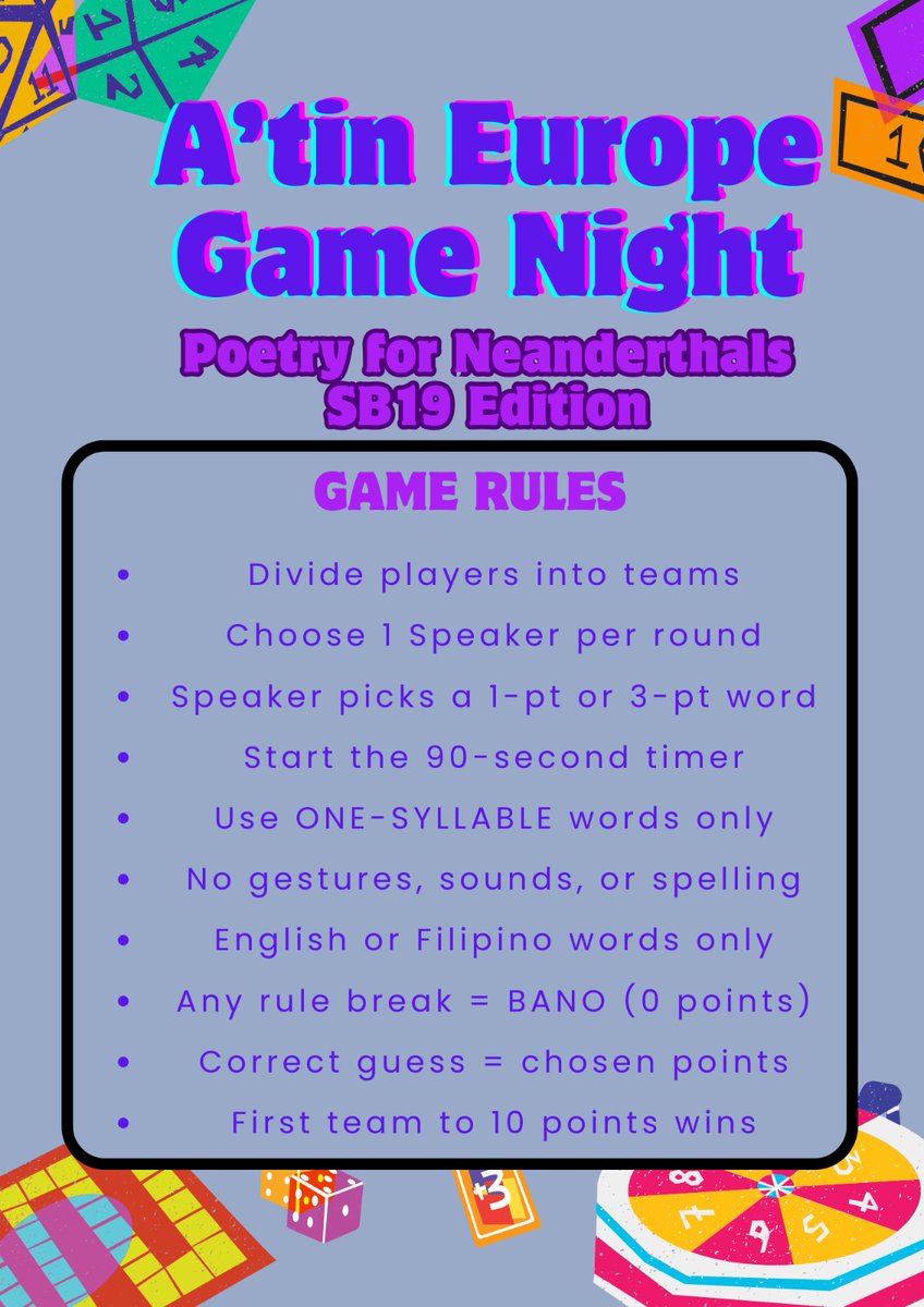 xenon_neon5410's tweet image. Game night good.
Laugh loud.
Bat bonk. 🏏💥
Brain go oof.
Fun fam.
Play next time. 🦴🪨🔥

You want play too?
Join us.
Tap link. 
facebook.com/groups/atineur…

@AtinEuropeOFC 
@SB19Official #SB19