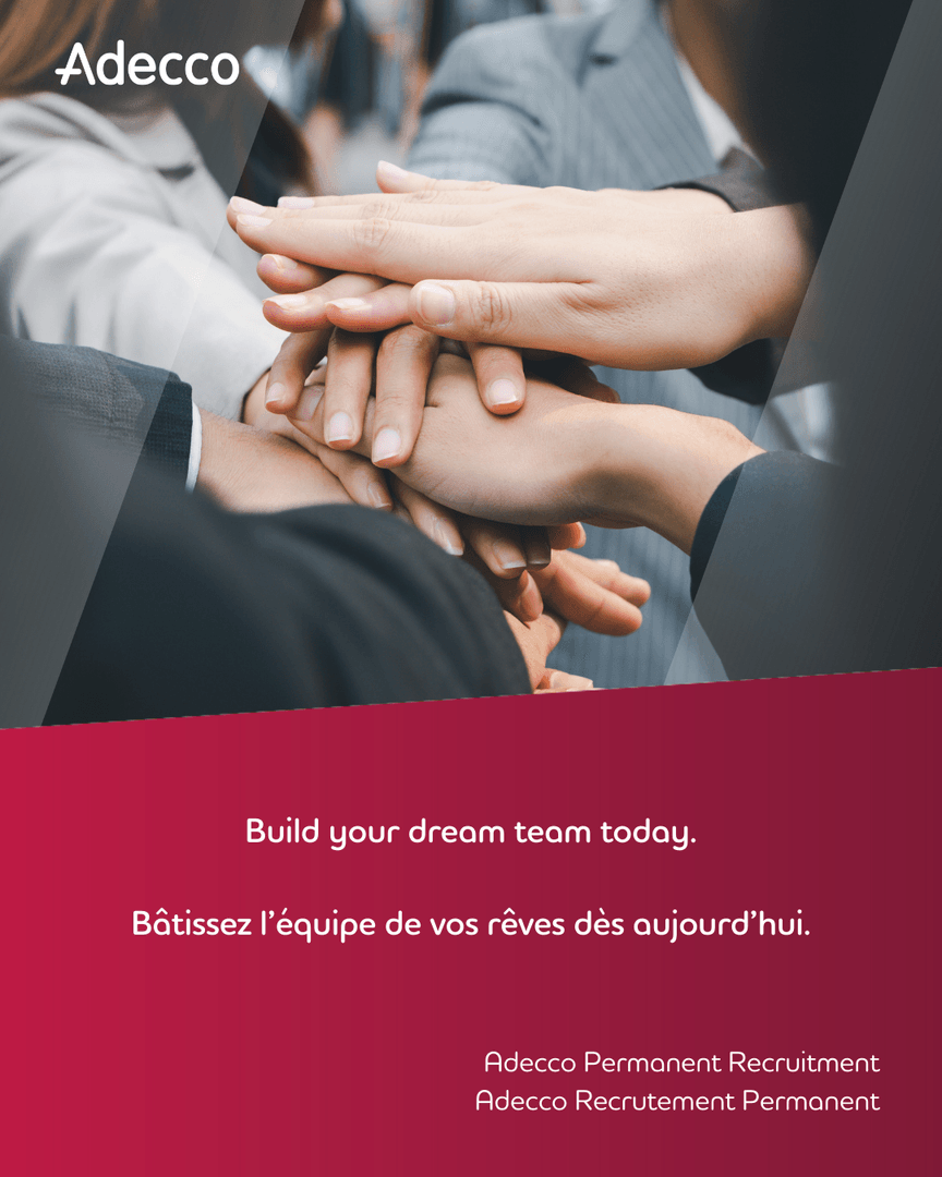 Finding the right permanent talent is more than filling roles - it’s about shaping your company’s future. 
Adecco Canada’s Permanent Recruitment solutions connect you with skilled professionals who will make an impact from day one. 
Let’s hire with confidence and grow…