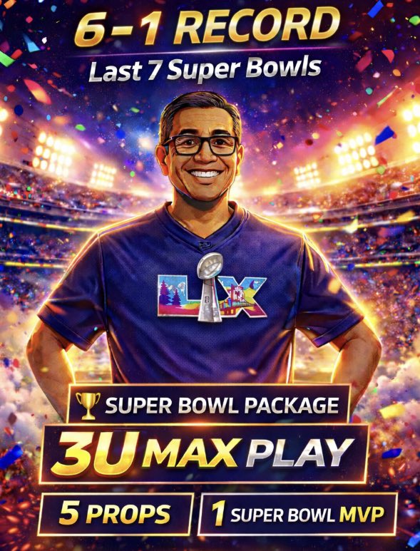 QuanNFL's tweet photo. #SuperBowl  Report has been finalized and posted to the site!

The biggest bettors know who to trust in the “BIG GAME”

6-1 last 7 Super Bowls , profiting over 43 units combined 

2026 YTD: +50.4U

👉 https://t.co/m1PPJ9O8Tj https://t.co/Sy3hBfU3MV