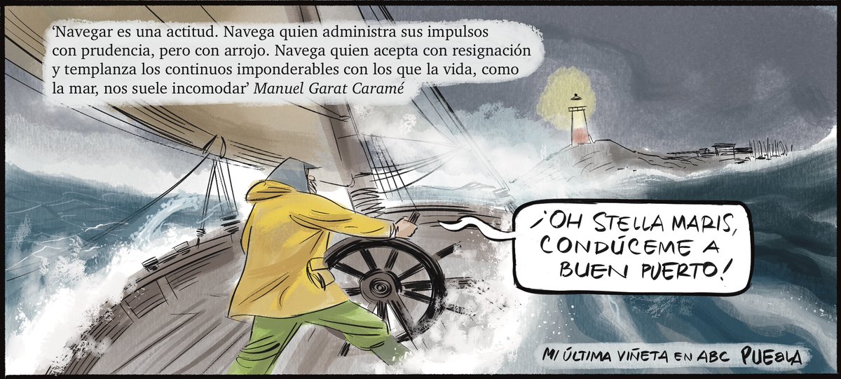 Mi última viñeta en ABC .

Ha sido un placer compartir esta singladura con ustedes. Muchas gracias a la familia Luca de Tena, a Vocento, y a los directores que confiaron en mí. Gracias también a los compañeros, especialmente a aquella redacción de Nacional comandada por 'Flequi'