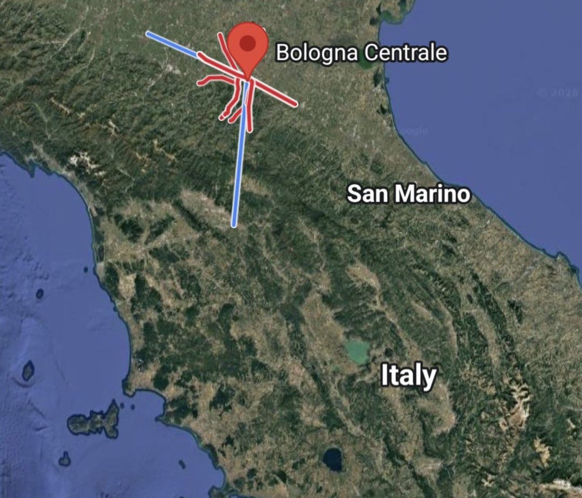 visegrad24's tweet image. BREAKING:

Huge critical infrastructure sabotage in Italy tonight with coordinated attacks against the railway network.

A bomb was found near Bologna, railway cables have been cut &amp;amp; relay cabinets have been set on fire along Bologna–Padua, Bologna–Ancona &amp;amp; Ancona–Rimini lines.