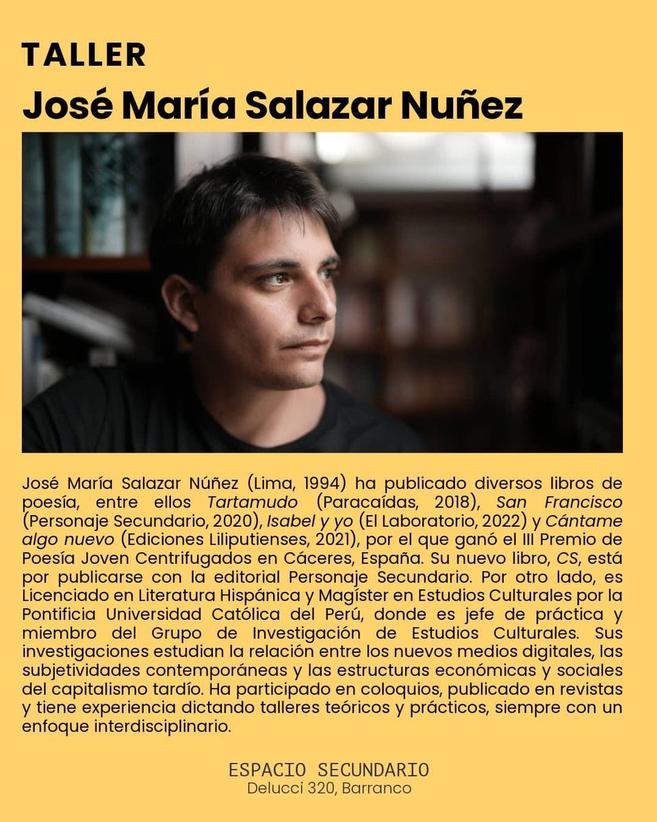 epsecundario's tweet photo. Espacio Secundario inaugura su verano de talleres con estas cuatro sesiones a cargo José María Salazar Núñez. En estos tiempos tan convulsos, exploraremos cómo el arte ha afrontado en los últimos años la crisis del capitalismo y sus posibles alternativas. Inscripciones al DM. https://t.co/Y3LCcenNiB
