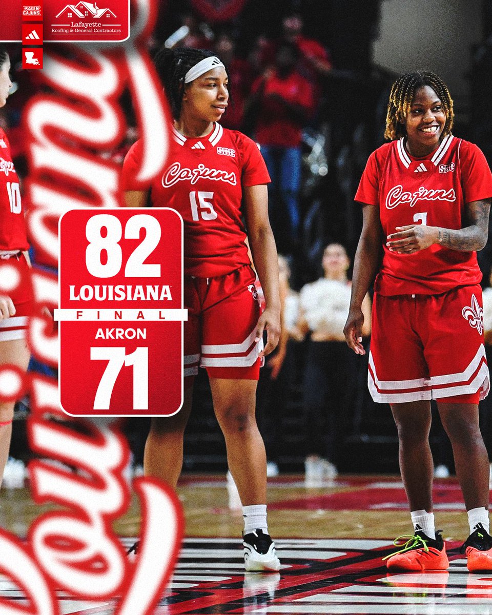 RaginCajunsWBB's tweet photo. Today was a good day. 😄

📊 https://t.co/CtRNgmuGJi

#GeauxCajuns https://t.co/1Bv1BEYEuk