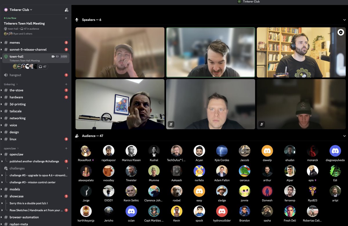 Town hall meeting screenshot