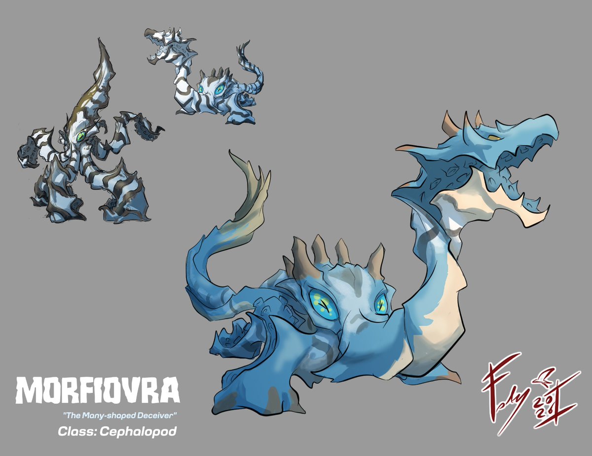 I HAVE to both draw and do other stuff, so let's make a deal.

If I'm over 4500 followers in the next two weeks, I'll turn the octopus into two more monsters.