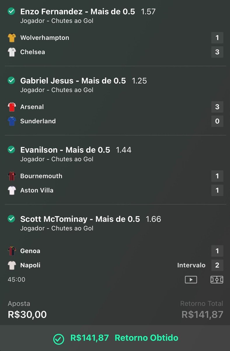 Você é muito foda <a href="/APalpites/">Pedro | Apostas e Palpites</a> garantiu a boa do fim de semana! De olho nas dicas do domingão