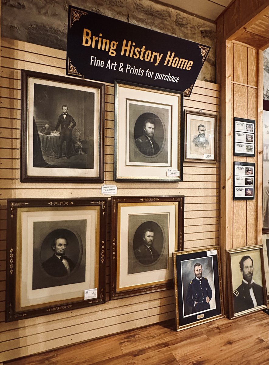 liz_july4th's tweet image. Dearest Followers: 

As I shared last year, I toured #Grant cottage in #UpstateNY 

Allow me to share more #portraits of Grant and #Sherman  #Chamberlain and #Hancock 🧵🧵

Bring #History Back