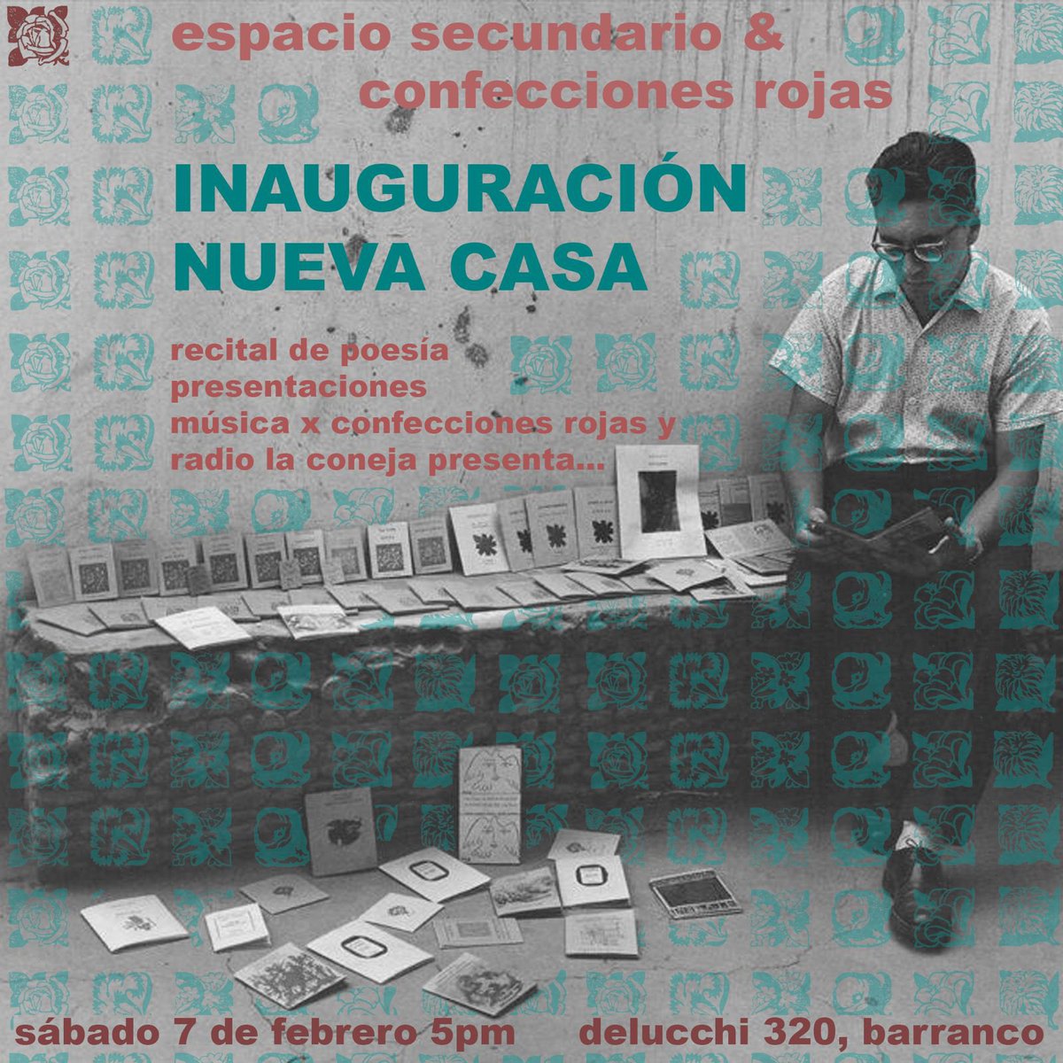 epsecundario's tweet photo. Este sábado 7 de febrero lxs invitamos a la inauguración oficial de la nueva casa de Espacio Secundario. 

Prestaremos la suscripción Actor de Reparto 2026. Lectura de poesía a cargo de Cristal Alarcón, Patricio Ghezzi, Astrid Soldevilla, José Maria Salazar y Cayre Alfaro. ❤️✌️ https://t.co/l7cURAvek8