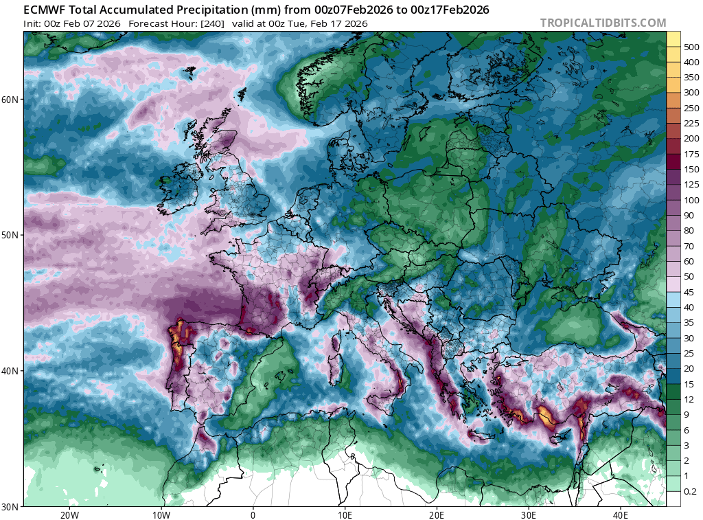 Es una barbaridad cómo la circulación atmosférica a gran escala se está comportando en las últimas semanas. Y aún queda...

De hecho, aunque parece haber una tendencia al cambio, aún las piezas encajan como para seguir trayendo ríos atmosféricos con abundante precipitación a la