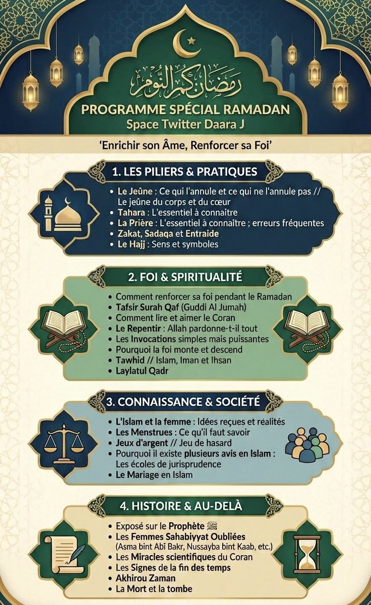 Comme chaque Année inshaAllah , les spaces pendant le Ramadan 🙏🏾❤️, toutes les nuits 
<a href="/mouhamad720338/">Mouhamadou Diakhate</a> <a href="/taqha_mmn/">ibn Khouya bou Adji</a> <a href="/jamilyaamaty/">Jamîl</a>  <a href="/saxur_beye/">AL BRUTI ☪️⭐️⭐️ 🇸🇳</a>