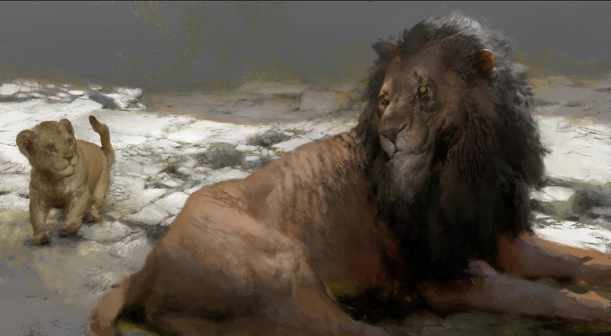 gods_odin's tweet photo. @GentleDoofus The official concept art shows they did consider making Scar look closer to his animated version, but then decided against it and I still don’t get why. These concepts prove it could’ve worked.

(Last image is fan art by Fred Wierum, not official) https://t.co/9KqDVbbwyY