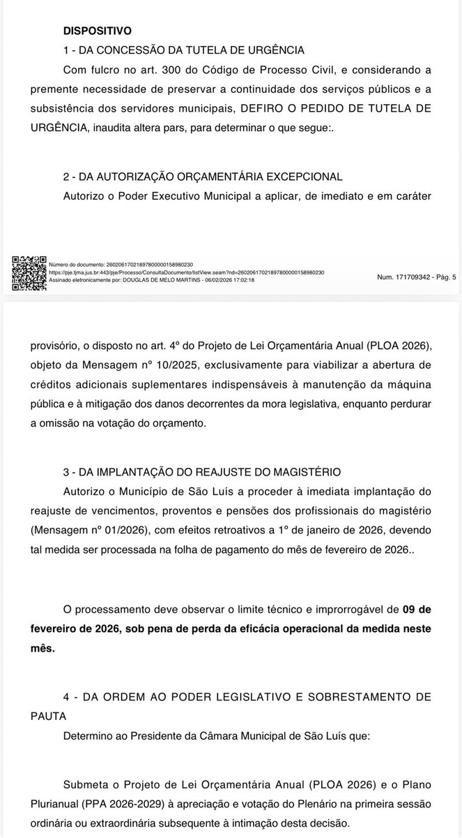rafaelkriek's tweet photo. A PGM São Luís conseguiu, junto à Vara de Interesses Difusos e Coletivos do TJMA, uma liminar que autoriza a execução provisória do orçamento de 2026, enquanto a peça orçamentária não for votada e aprovada pelo Legislativo. Além de garantir a continuidade de obras públicas e de serviços inadiáveis, a decisão assegura a implementação do aumento de 16% na remuneração dos professores do ensino básico. Somente com uma advocacia pública forte e atuante é que se garante a execução de políticas públicas relevantes, preservando o interesse público primário e concretizando benefícios para a sociedade. A advocacia pública sempre estará presente e temos orgulho de sermos advogados públicos.