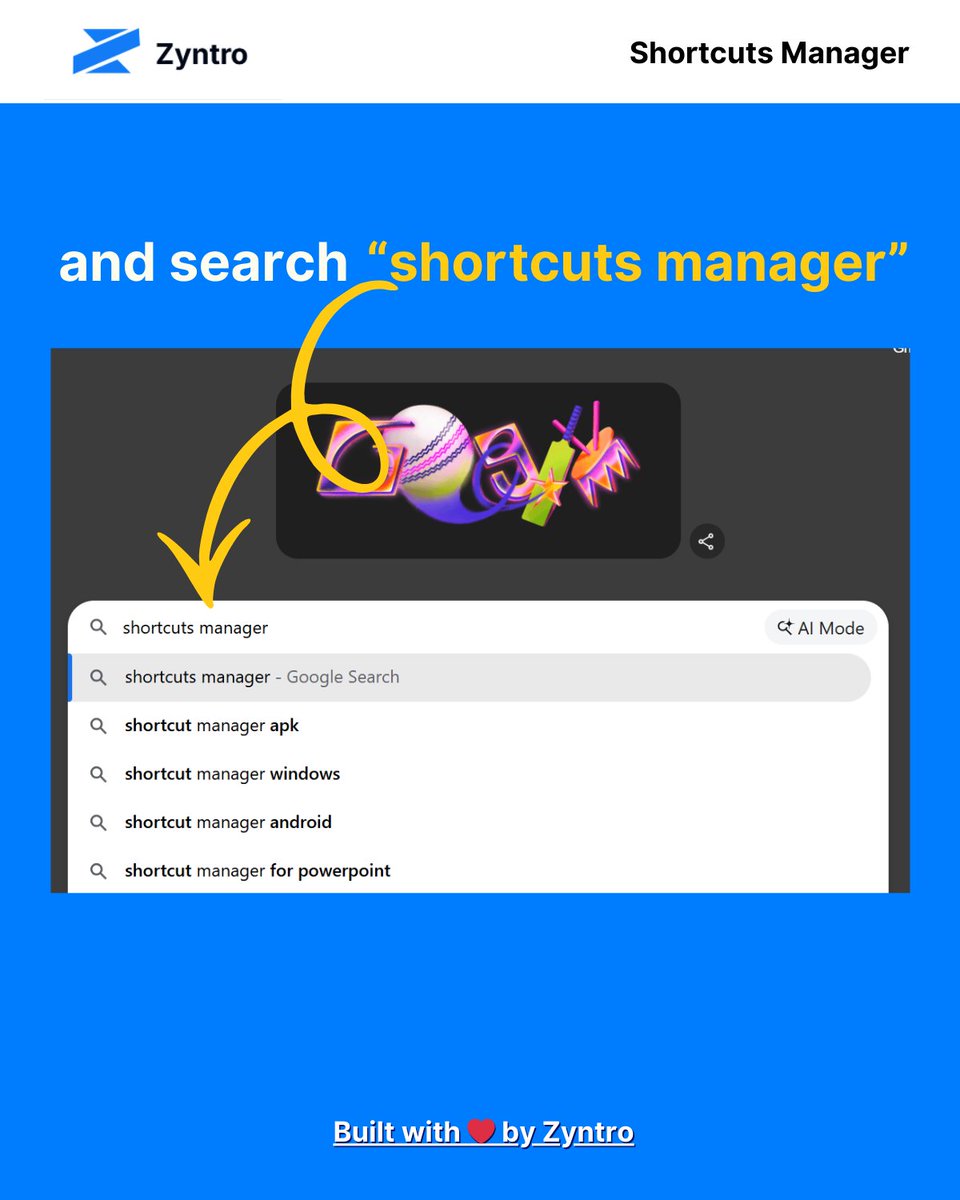 ZyntroOfficial's tweet photo. We’re now #1 on Google Search and #2 on the Chrome Web Store for “shortcuts manager” 🚀

Built in public. Shaped by real user feedback.
And we’re just getting started.

More updates coming soon 👀⚡

#BuildInPublic 
#StartupGrowth 
#Chrome 
#Productivity 
#Google https://t.co/sJK4eg7mfj