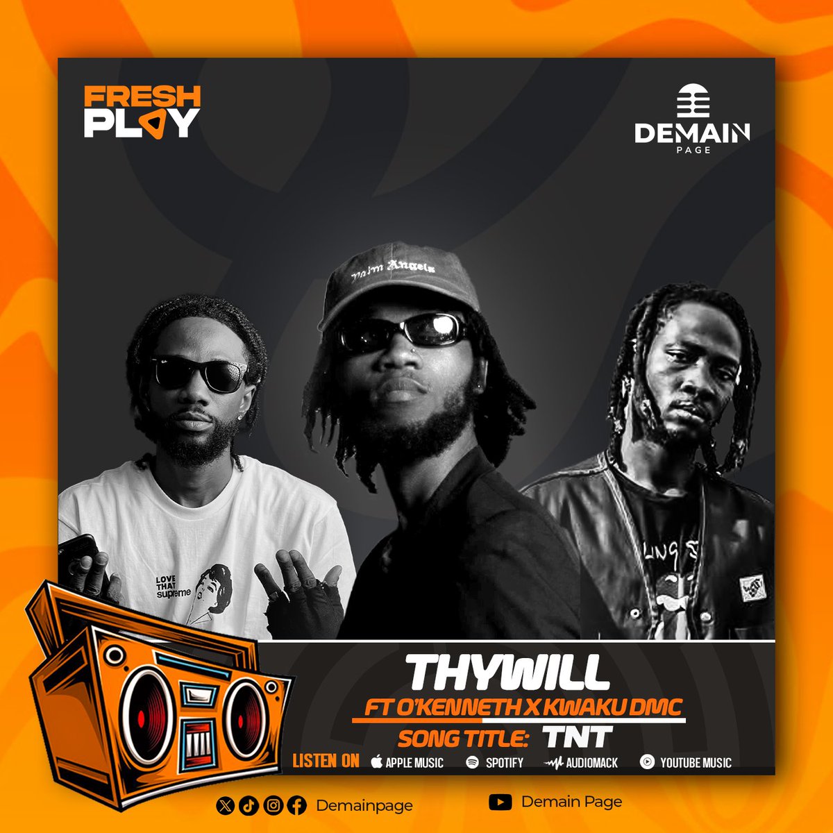 Breggle's tweet photo. Fresh music #Freshplay ▶️🔥

💿 : Redemption  Valley @KWESIARTHUR_ 
🎶: TNT🧨  @thywill_ofgod 

@DemainePage https://t.co/8pnx8pl99F