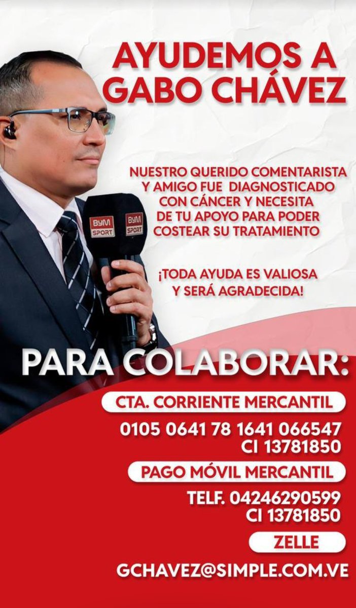 Nuestro gran amigo Gabo Chávez nos necesita, recuerda que por pequeña que sea la ayuda es de gran valor 🙏🏾